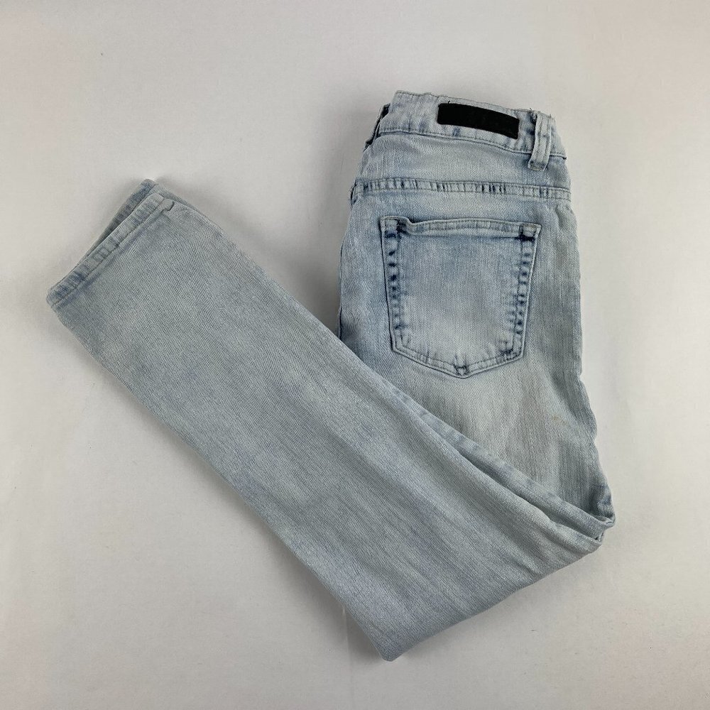 CJ Black Jeans Womens 28/30 Skinny Flex Blue Light Was distressed